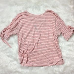 Doe & Rae Cute striped, strappy back top Size L